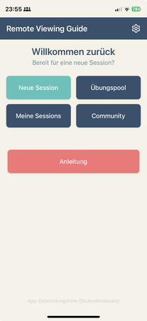 Hauptmenü – Übersichtlich